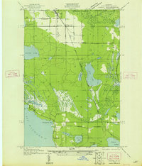 preview thumbnail of historical topo map of Mackinac County, MI in 1948