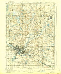 1918 Map of Battle Creek, 1942 Print