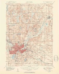 1950 Map of Battle Creek