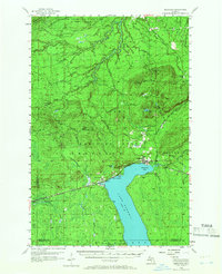 1956 Map of Bergland, MI, 1966 Print