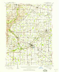 1939 Map of Blissfield, 1958 Print