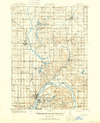 1918 Map of Cedar Springs, 1951 Print