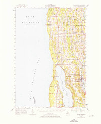 1954 Map of Central Lake, 1967 Print