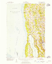 1954 Map of Central Lake, 1955 Print
