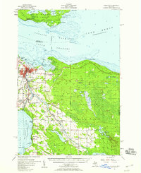 Download a high-resolution, GPS-compatible USGS topo map for Cheboygan, MI (1958 edition)
