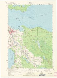 1957 Map of Cheboygan, MI, 1971 Print
