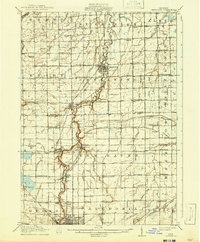 1917 Map of Chesaning, 1941 Print