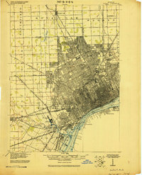 preview thumbnail of historical topo map of Detroit, MI in 1924