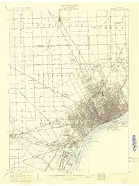 historical topo map of Detroit, MI in 1905