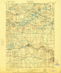 1906 Map of Dexter, 1921 Print
