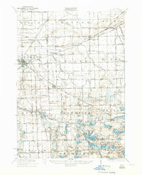 1922 Map of Durand, MI, 1950 Print
