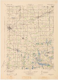 preview thumbnail of historical topo map of Durand, MI in 1943