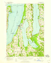 1957 Map of Alden, MI, 1958 Print