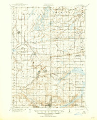 1918 Map of Elsie, MI, 1950 Print