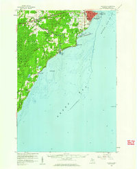1958 Map of Escanaba, MI, 1959 Print