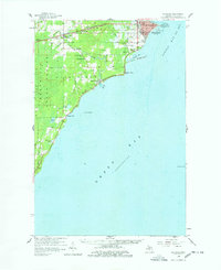 1958 Map of Escanaba, MI, 1978 Print