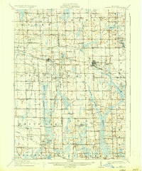 1910 Map of Fowlerville, 1936 Print