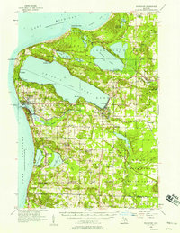 1956 Map of Frankfort, MI, 1958 Print