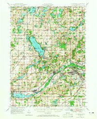 1947 Map of Galesburg, MI, 1965 Print