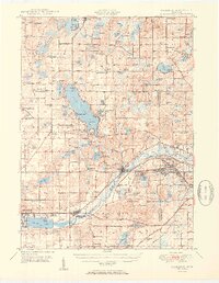 preview thumbnail of historical topo map of Galesburg, MI in 1950
