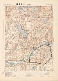 preview thumbnail of historical topo map of Galesburg, MI in 1944