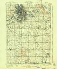1914 Map of Grand Rapids, 1943 Print