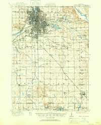 1914 Map of Grand Rapids, 1950 Print