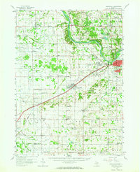 1958 Map of Grandville, MI, 1965 Print