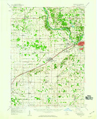 1958 Map of Grandville, MI, 1959 Print