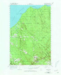 1950 Map of Ontonagon County, MI, 1956 Print