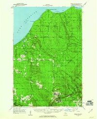 1950 Map of Ontonagon County, MI, 1960 Print