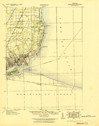 preview thumbnail of historical topo map of Grosse Pointe, MI in 1918
