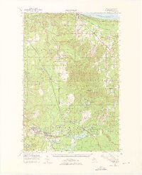 1952 Map of Gwinn, 1975 Print
