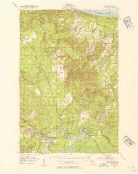 1952 Map of Gwinn, 1954 Print