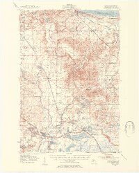 preview thumbnail of historical topo map of Gwinn, Marquette County, MI in 1952