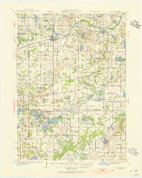 1927 Map of Cass County, MI, 1955 Print