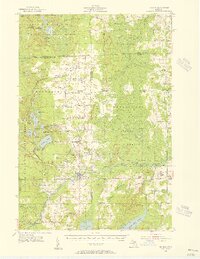 1955 Map of Hillman, 1956 Print