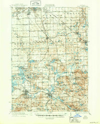 1922 Map of Holly, MI, 1950 Print