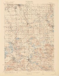 preview thumbnail of historical topo map of Holly, MI in 1922