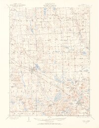 1907 Map of Howell, MI, 1965 Print