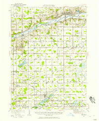 1916 Map of Eaton County, MI, 1958 Print