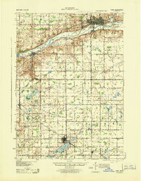 1943 Map of Ionia, MI, 1944 Print