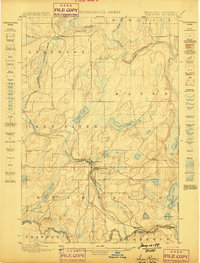 1898 Map of Iron River, 1899 Print
