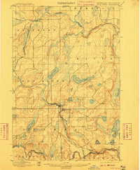 1898 Map of Iron River, 1910 Print