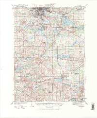 1935 Map of Jackson, 1968 Print
