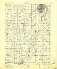 1912 Map of Lansing, 1931 Print