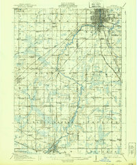 1912 Map of Lansing, 1939 Print