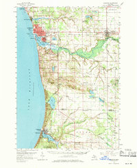 1959 Map of Ludington, MI, 1971 Print