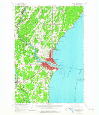1963 Map of Marinette, 1965 Print