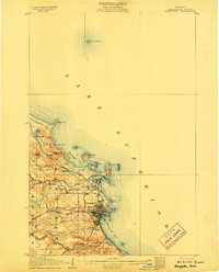 preview thumbnail of historical topo map of Marquette, MI in 1907